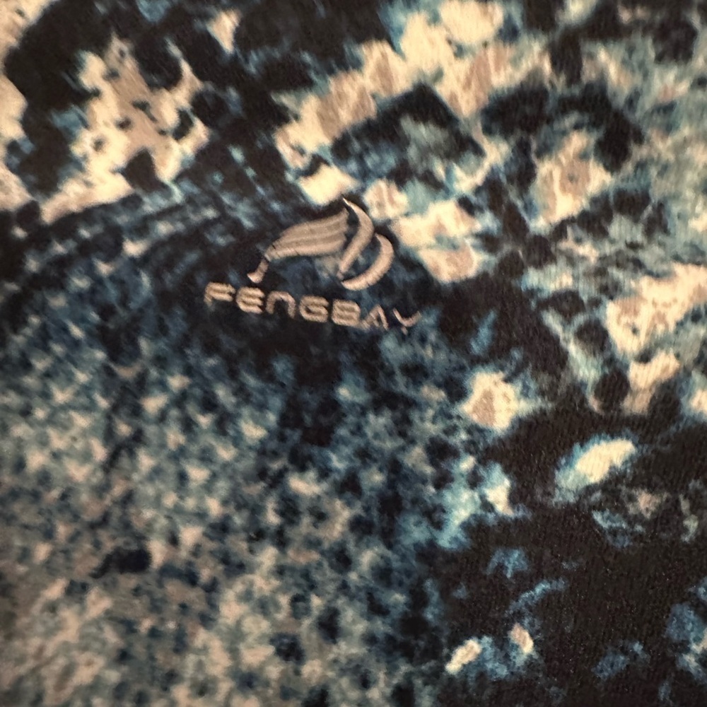 Blue Snakeskin Print Leggings - Picture 3 of 4